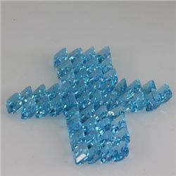 Natural Blue Topaz Emerald Cut 6x9mm 99.3ctw