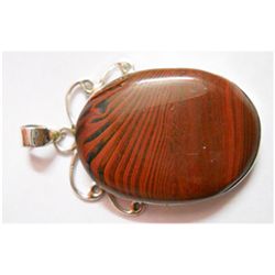 Natural 11.58g Semi Precious Oval .925 Sterling Pendant