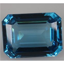 Natural Blue Topaz Emerald Cut 1 pc per lot 41.5ctw