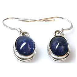 Natural Tanzanite Cabushion .925 Sterling 3.90g Earring