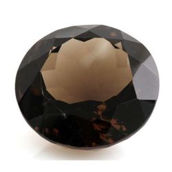 Natural Smokey Topaz Round Cut 26x26mm 1 pc 75.46 ctw