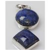 Image 1 : Natural 7.40 g Lapis Oval/Square .925 Sterling Pendant