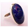 Image 1 : Natural 7.98 g Lapis Oval .925 Sterling Silver Ring