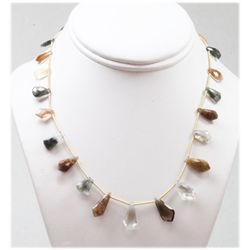 71.66 ctw Natural Chocolate  Smoke Quartz Bead Necklace