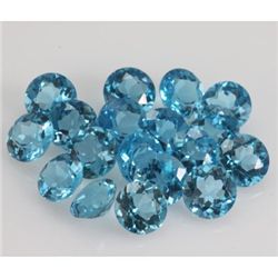 Natural Blue Topaz Round Cushion Cut 4 pcs 57.37ctw