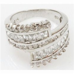 Natural 5.41g CZ Ring .925 Sterling Silver