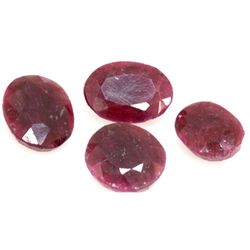 Natural 104.7 ctw African Ruby Oval (4) Stones
