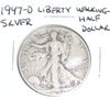 Image 1 : 1947-D Liberty Walking SILVER Half Dollar *PLEASE LOOK AT PICTURE TO DETERMINE GRADE - NICE COIN*!!*