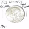 Image 1 : 1967 Kennedy SILVER Half Dollar *RARE MS GRADE - PLEASE LOOK AT PICTURE TO DETERMINE GRADE - NICE CO