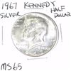 Image 1 : 1967 Kennedy SILVER Half Dollar *RARE MS-65 GRADE - PLEASE LOOK AT PICTURE TO DETERMINE GRADE - NICE