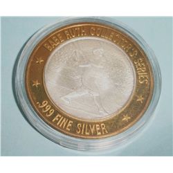 .999 PURE SILVER CENTER BABE RUTH COLLECTORS SERIES