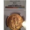 Image 1 : 1908 $20 GOLD SAINT-GAUDENS NO MOTTO NGC MS-63