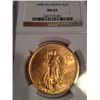 Image 1 : 1908 $20 GOLD SAINT-GAUDENS NO MOTTO NGC MS-65