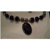 Image 3 : CUSTOM MADE STERLING SILVER ONYX NECKLACE WITH EARRINGS