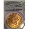 Image 1 : 1873 $20 GOLD LIBERTY PCGS BRILLIANT UNCIRCULATED