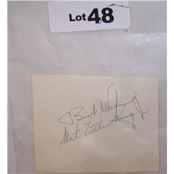 MARTIN LUTHER KING JR. SIGNED CUT OUT