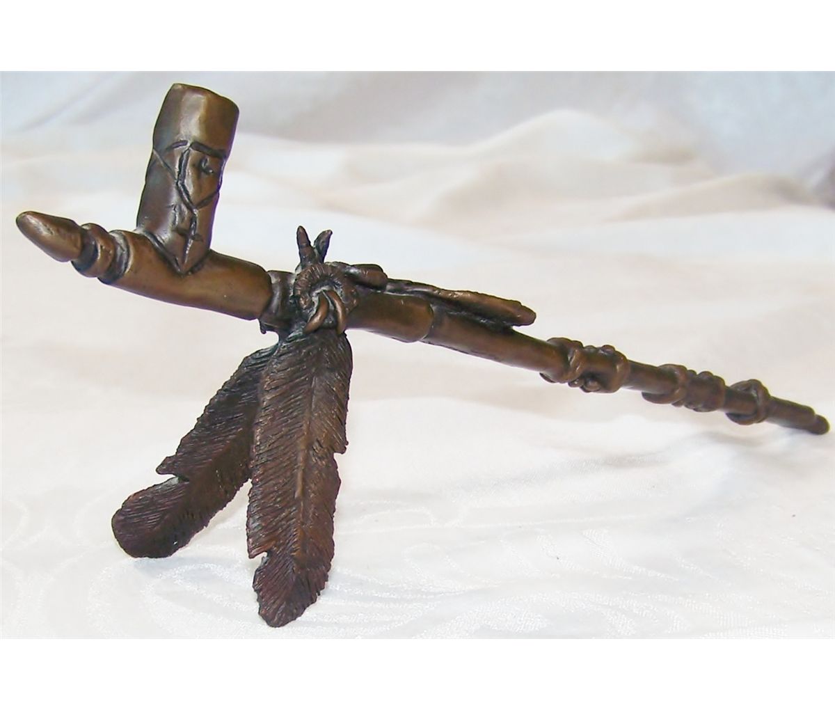 "Peace Pipe" Bronze Sculpture by W. CIE Conway.