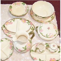Twelve Pc. Franciscan Desert Rose Servingware.