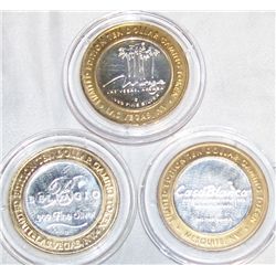 (3X$) .999 FINE SILVER CASINO STRIKES.