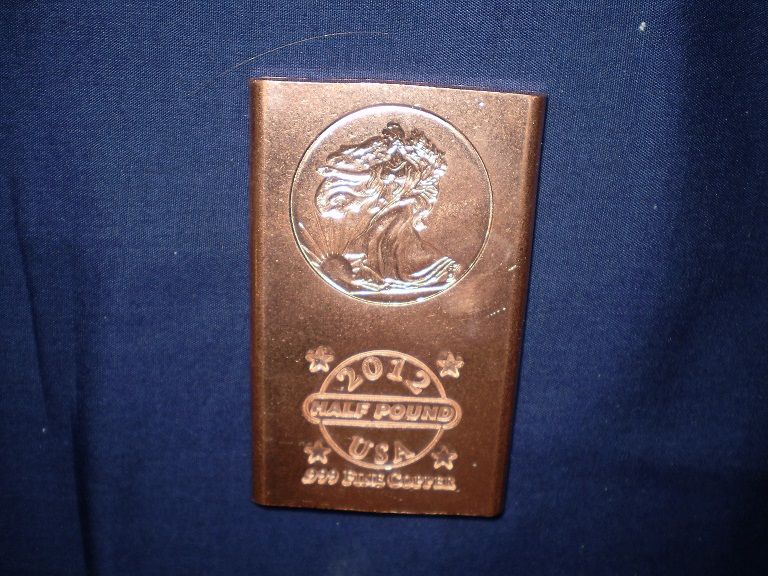 Half pound copper bar