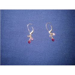 14k ruby earrings