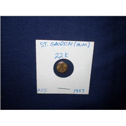 1907 22k saint gauden