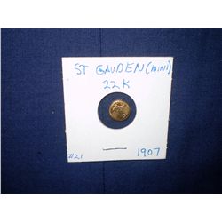 1907 saint gauden 22k