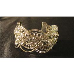 silvery cuff bracelet