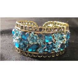 blue crystal cuff bracelet