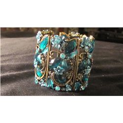 blue crystal cuff bracelet