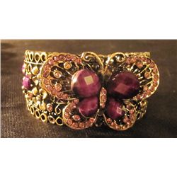 purple crystal cuff bracelet