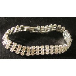 3 row bling clasp closing bracelet