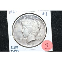 1921 Peace $1, Key Date