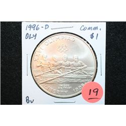 1996-D US Olympiad XXVI-Atlanta 1996 Centennial Olympic Games "Rowing" Commerative $1 Coin, BU