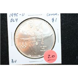 1995-D US Olympic Atlanta "Gymnastics" Commerative $1 Coin, BU