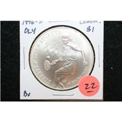 1996-D US Olympic Atlanta 1996 Centennial Olympic Games "Womens Tennis" Commerative $1 Coin, BU