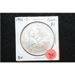 1996-D US Smithsonian 150th Anniversary Commerative $1 Coin, BU