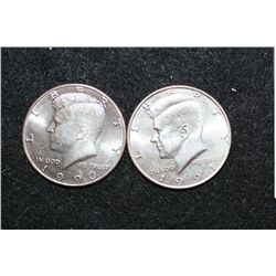 1990-P & 1991-P Kennedy Half Dollar, Lot of 2