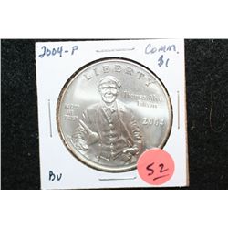 2004-P US Thomas Alva Edison "125th Anniversary of the Light Bulb" Commerative $1 Coin, BU