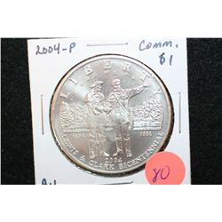 2004-P US Lewis & Clark Bicentennial Commerative $1 Coin, BU