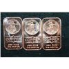 Image 1 : 2012 Copper Ingot, .999 Fine 1 Oz., Lot of 3