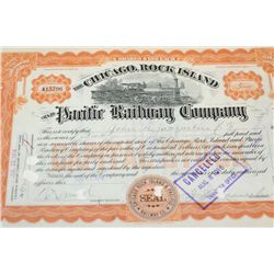 The Chicago, Rock Island and Pacific Railway Co. Stock Certificate Dated 1916