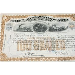 The Delaware, Lackawanna & Western Railroad Co. Stock Certificate Dated 1946