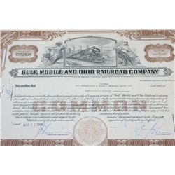 Gulf, Mobile and Ohio Railroad Co. Stock Certificate Dated 1969
