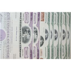 Gulf States Utilities Co. Stock Certificate Dated 1969, Lot of 3 & Faberge Inc. Stock Certificate Da