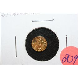 Miniature St. Gaudens Gold Coin, 22K 0.0289 AGW