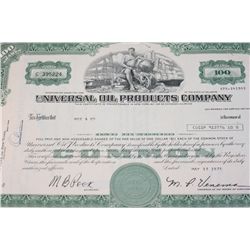 Universal Oil Products Co. Stock Certificate Dated 1975