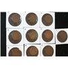 Image 2 : Canada One Cent Foreign Coin, Lot of 10, Dated 1859-1920