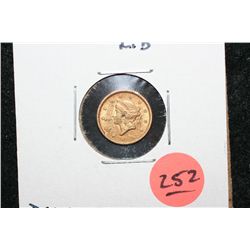 1853 Liberty $1 Gold Coin, Dings