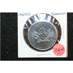 2009 Canada "Mapleleaf" $50 Foreign Coin, 1 Oz. 9999 Fine Platinum